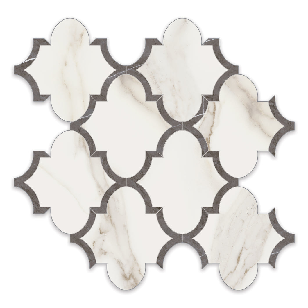 Arabesque Chateau Calacatta Porcelain Polished Mosaic