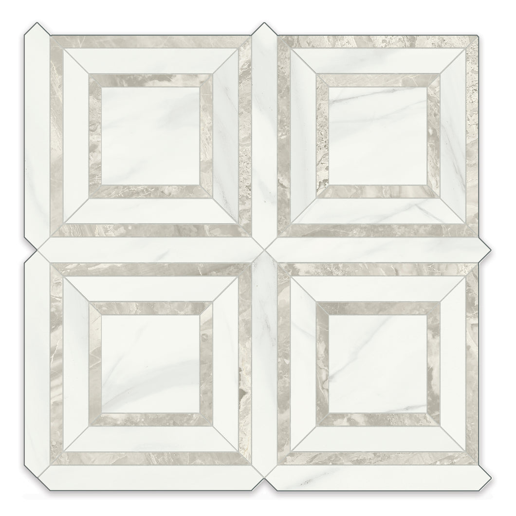 Piazza Chateau Volakas Porcelain Polished Mosaic