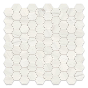 1.25x1.25 Hexagon Chateau Suave Porcelain Polished Mosaic