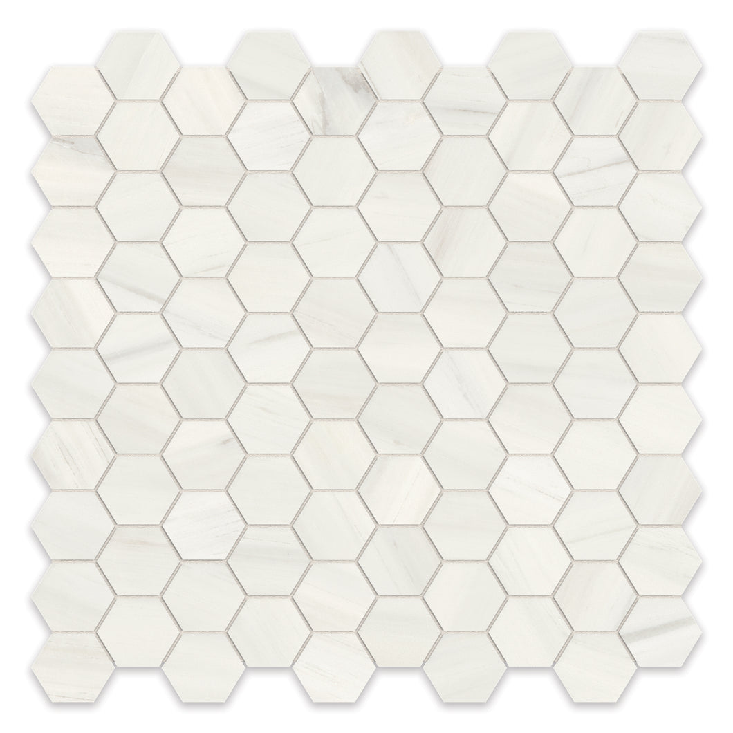 1.25x1.25 Hexagon Chateau Suave Porcelain Polished Mosaic