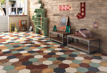 Load image into Gallery viewer, 10X10 HEXAGON ATLAS MARRON PORCELAIN TILE
