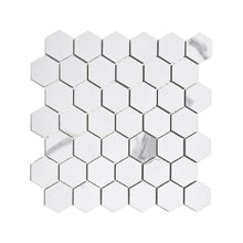 Load image into Gallery viewer, 2x2 La Mallorca Milano Bianco Hexagon Polished Porcelain Mosaic
