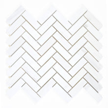 Load image into Gallery viewer, 1x3 Herringbone Dolomite Select Marble Honed Mosaic
