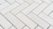 Load image into Gallery viewer, 1x3 Dolomite Premium Select Herringbone Polished Marble Mosaic
